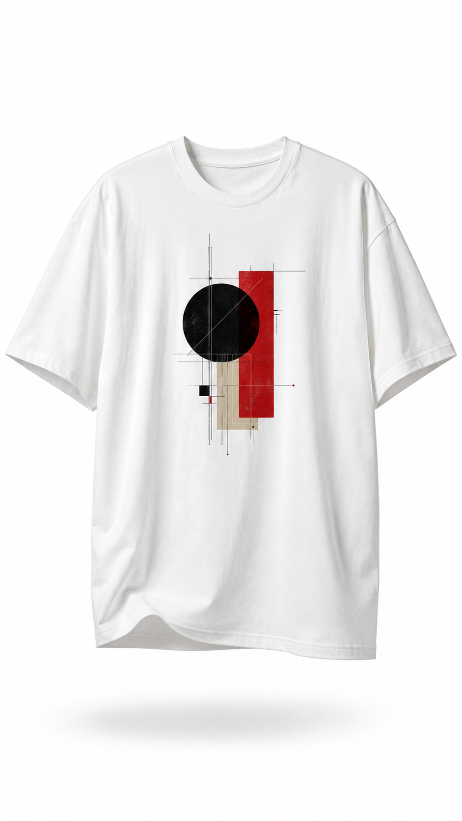 Red Block Editorial Tee