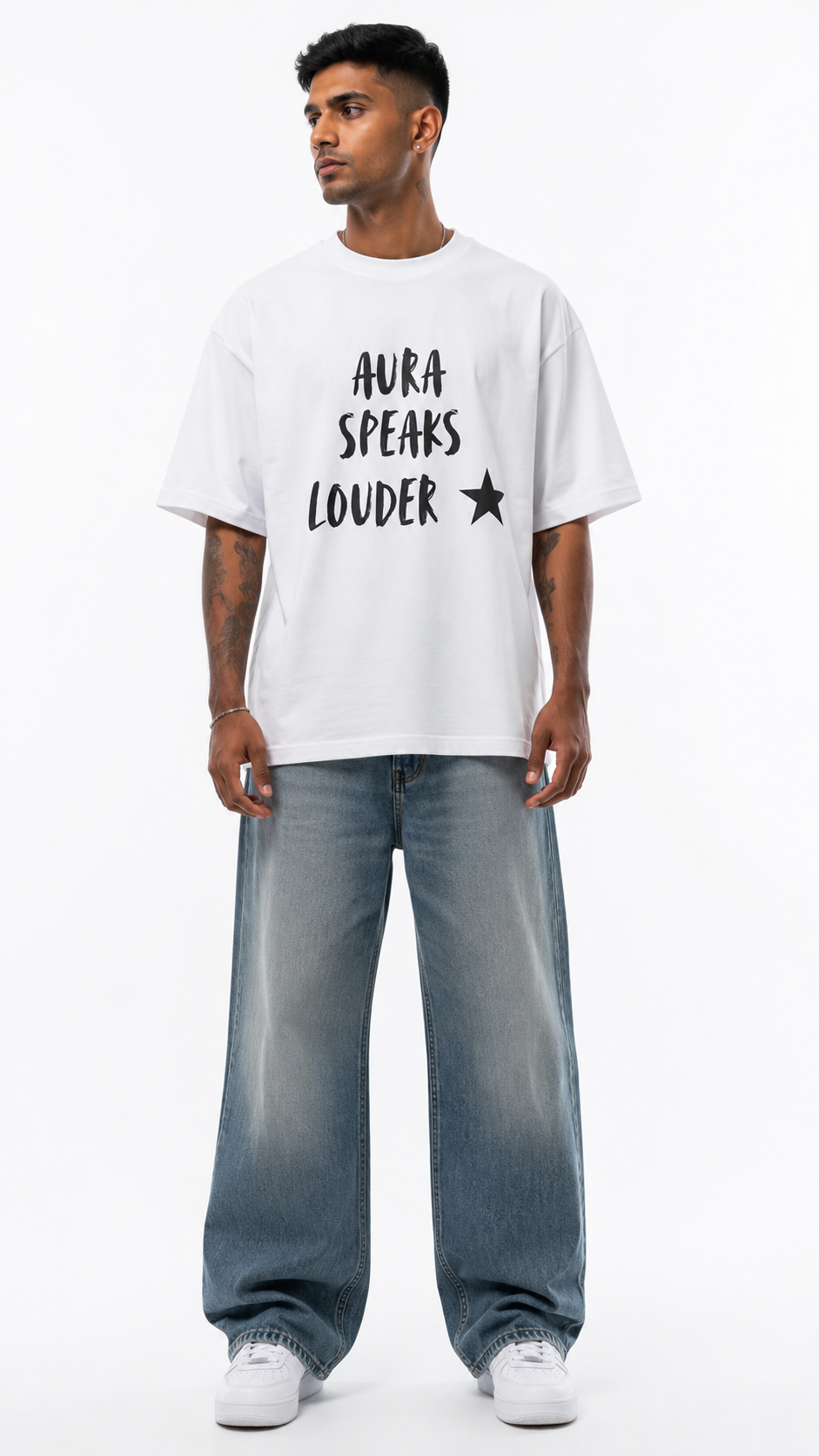 aura speaks louder-Men's Box Tee