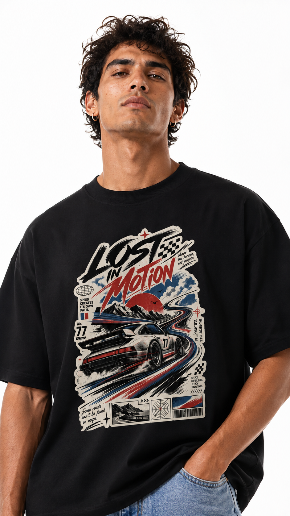 Lost in motion-men's t-shirt