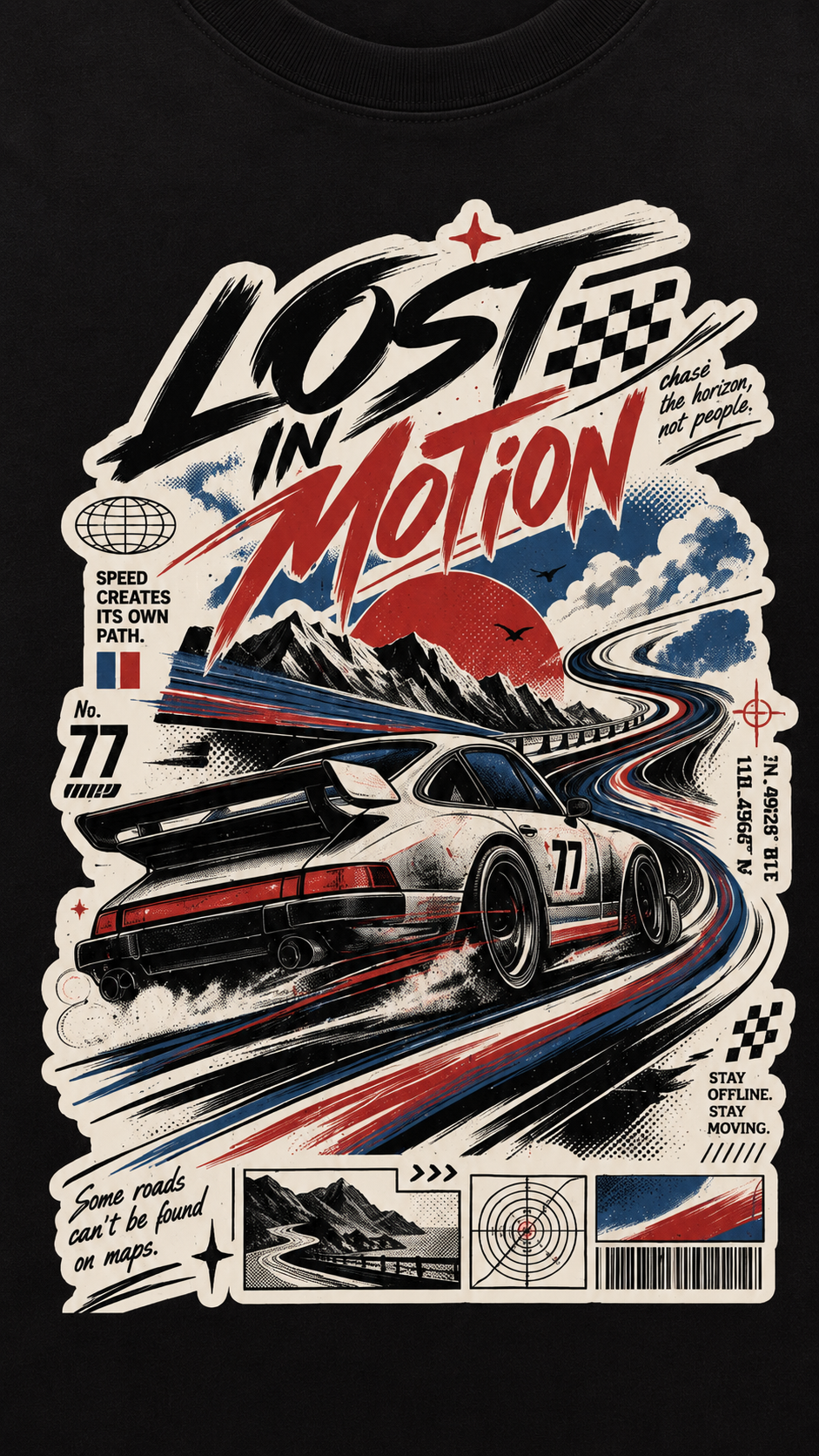 Lost in motion-men's t-shirt