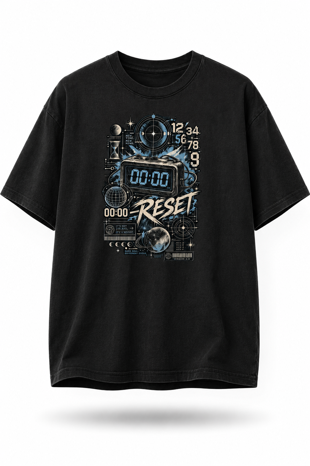 RESET 00:00 men's t-shirt