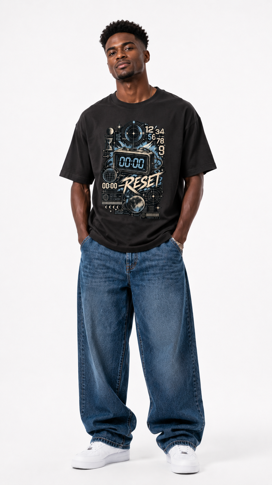 RESET 00:00 men's t-shirt
