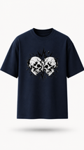 two skulls colliding Men's Box Tee