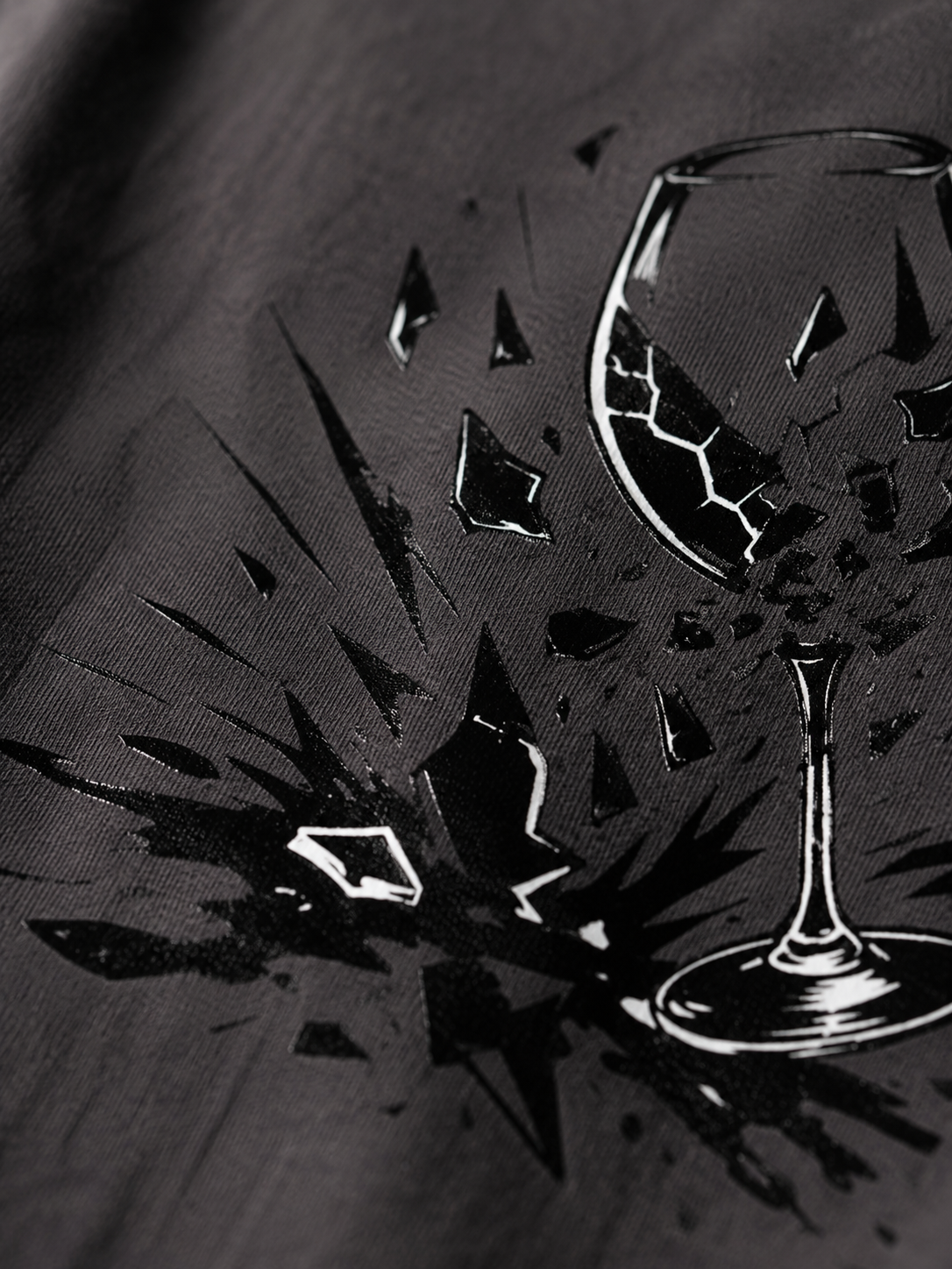 wine glass breaking-Men's Box Tee