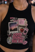 2000's style Women's Micro Rib Racer Tank Top
