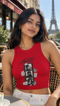 Moment's Women's Micro Rib Racer Tank Top