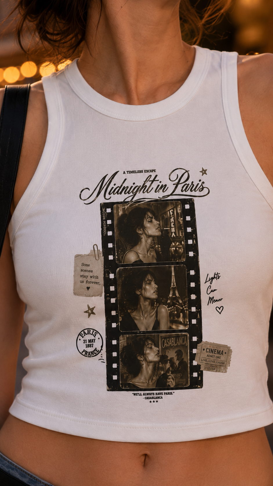 Paris Women's Micro Rib Racer Tank Top