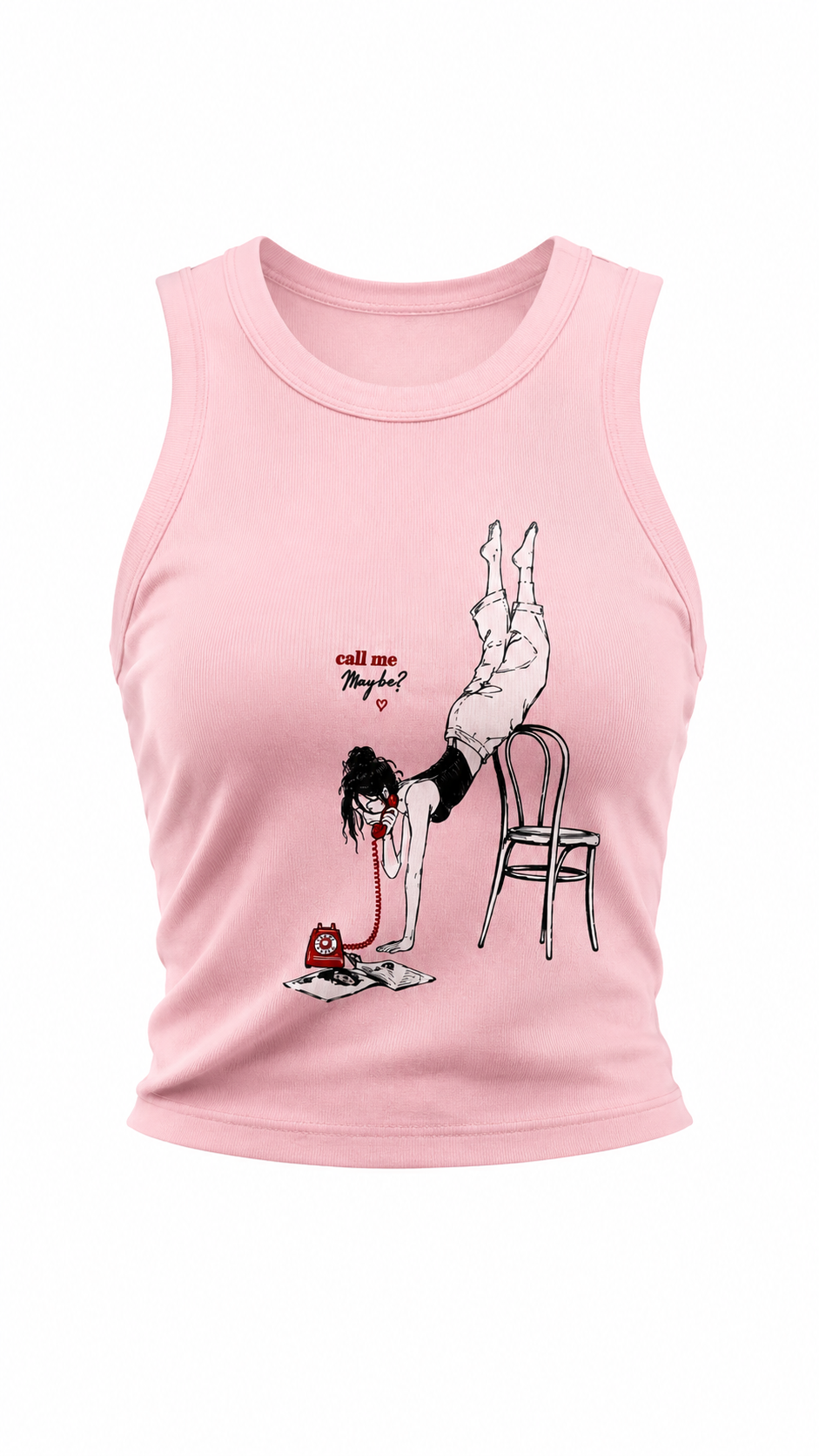 hello girlie Women's Micro Rib Racer Tank Top