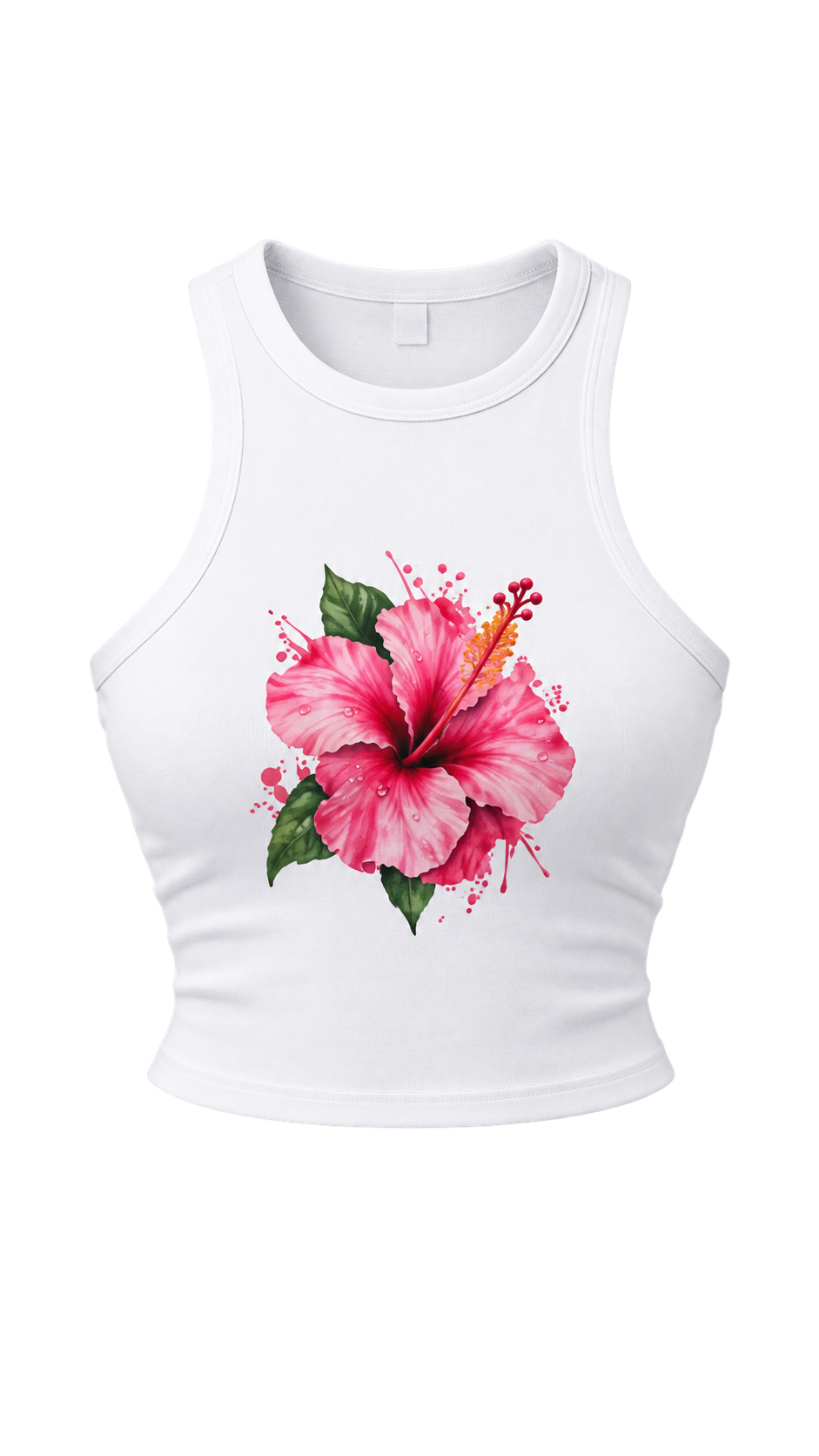 blossom Women's Micro Rib Racer Tank Top