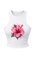 blossom Women's Micro Rib Racer Tank Top
