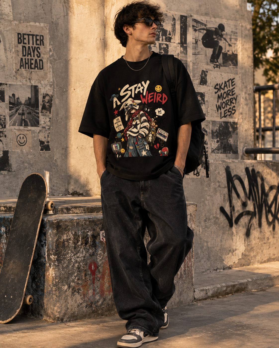 stay weird Men's Box Tee