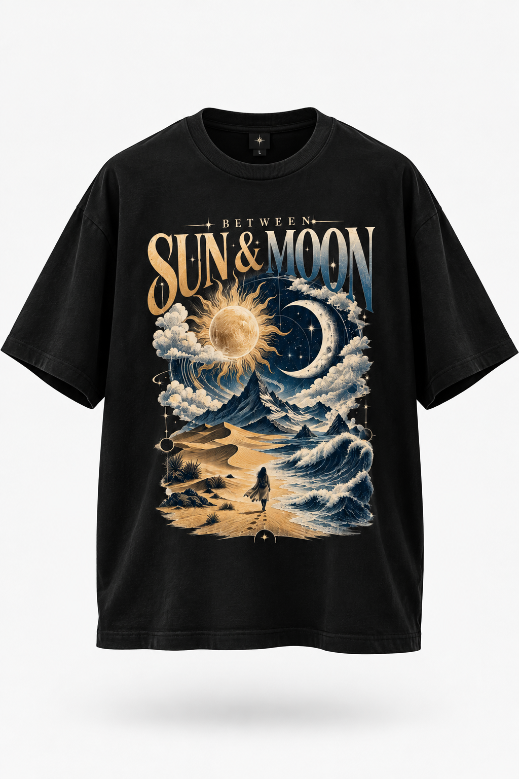 Sun&moon Men's Box Tee