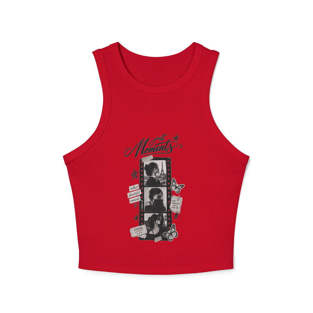 Moment's Women's Micro Rib Racer Tank Top