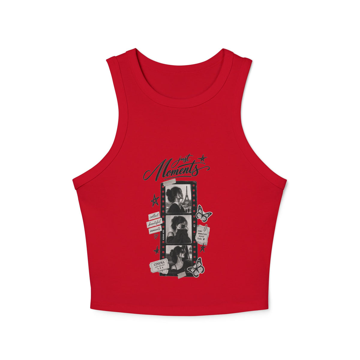 Moment's Women's Micro Rib Racer Tank Top